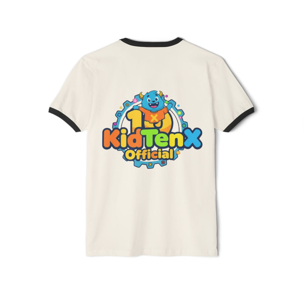 Ringer T-Shirt — KidTenX Official Colorful Logo Tee (Art Lover Boutique)