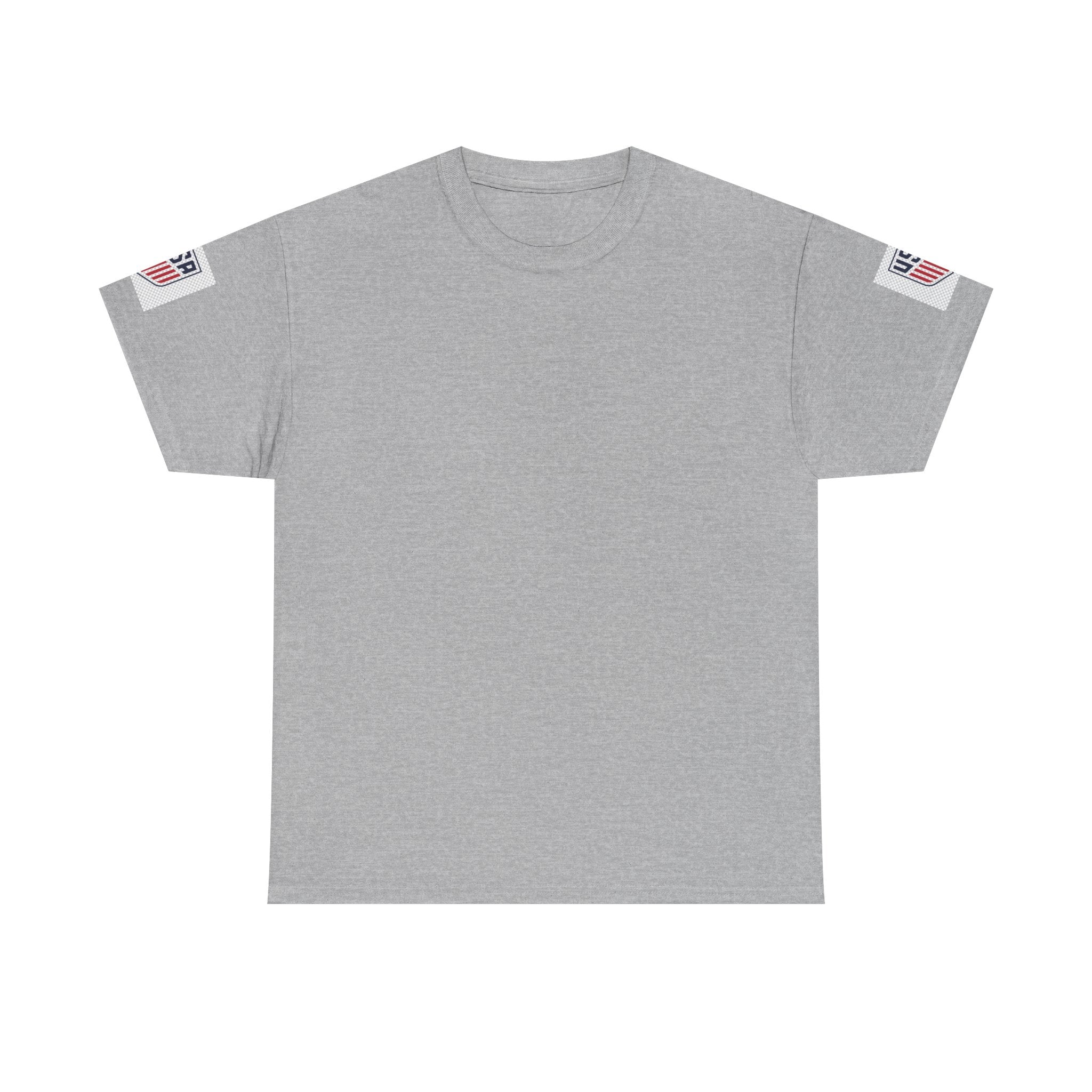 American Flag Sleeve T-Shirt — Patriotic White Cotton Tee