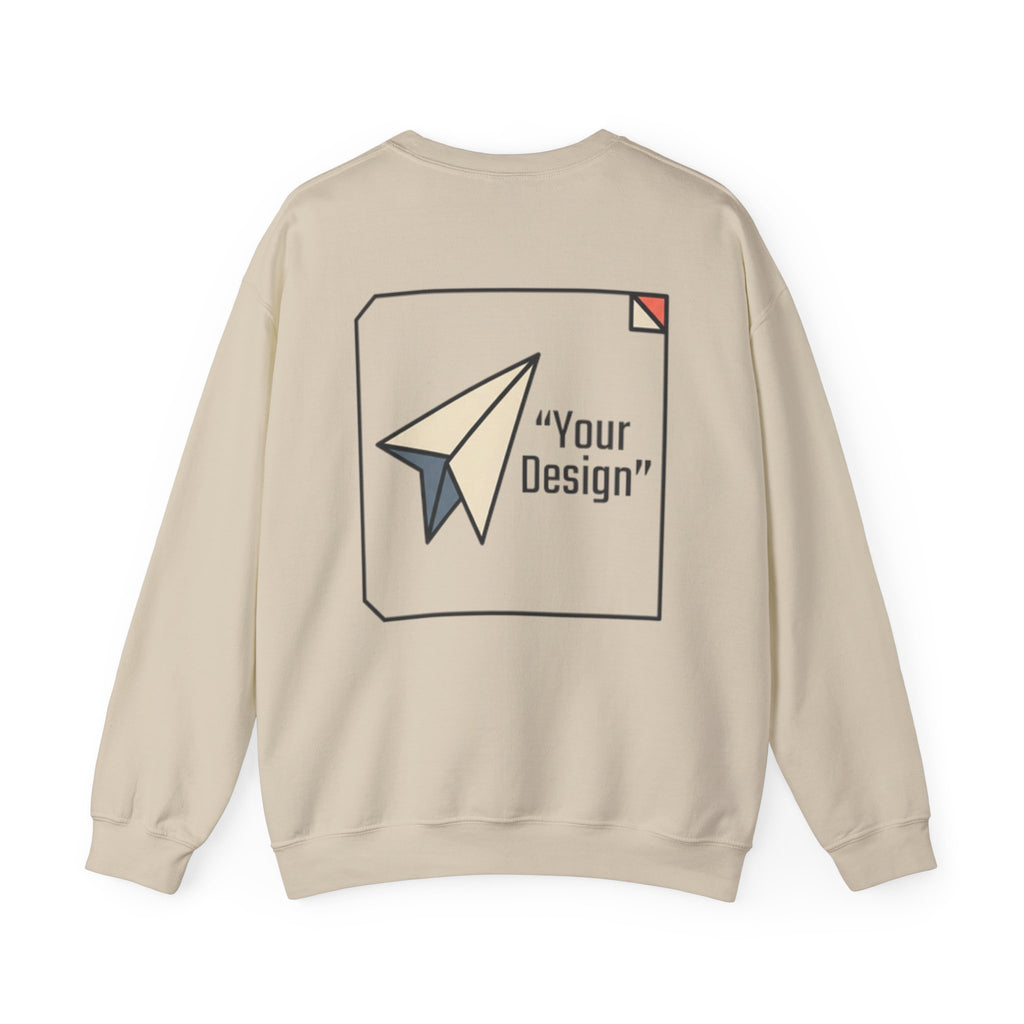 Paper Plane Graphic Sweatshirt — "Your Design" Minimal Retro Crewneck