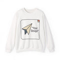 Paper Plane Graphic Sweatshirt — "Your Design" Minimal Retro Crewneck