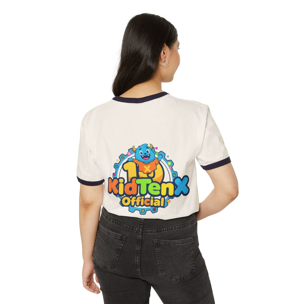 Ringer T-Shirt — KidTenX Official Colorful Logo Tee (Art Lover Boutique)