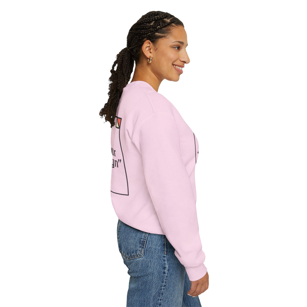 Paper Plane Graphic Sweatshirt — "Your Design" Minimal Retro Crewneck