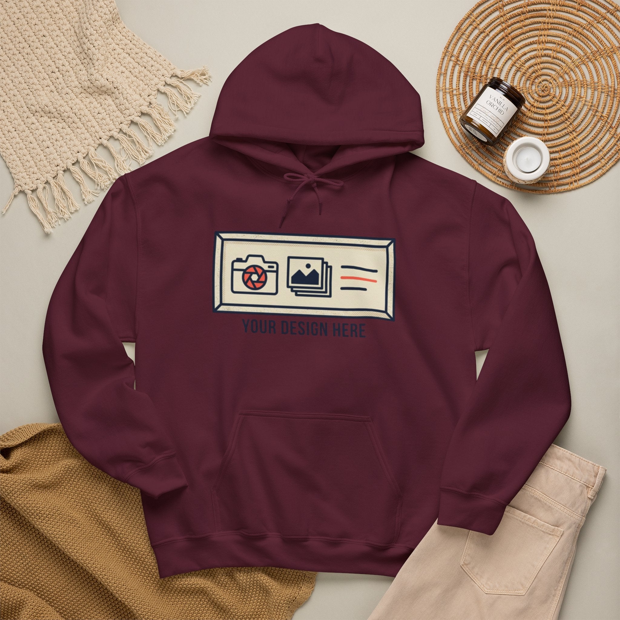 Hoodie — Custom Photo Strip Graphic "Your Design Here"