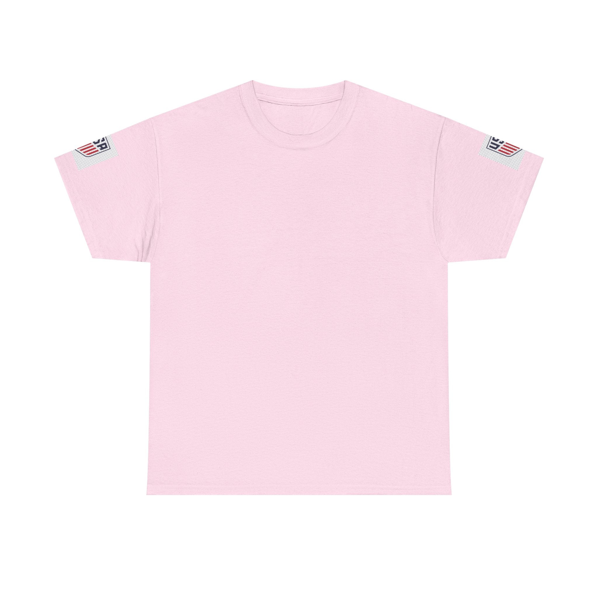 American Flag Sleeve T-Shirt — Patriotic White Cotton Tee