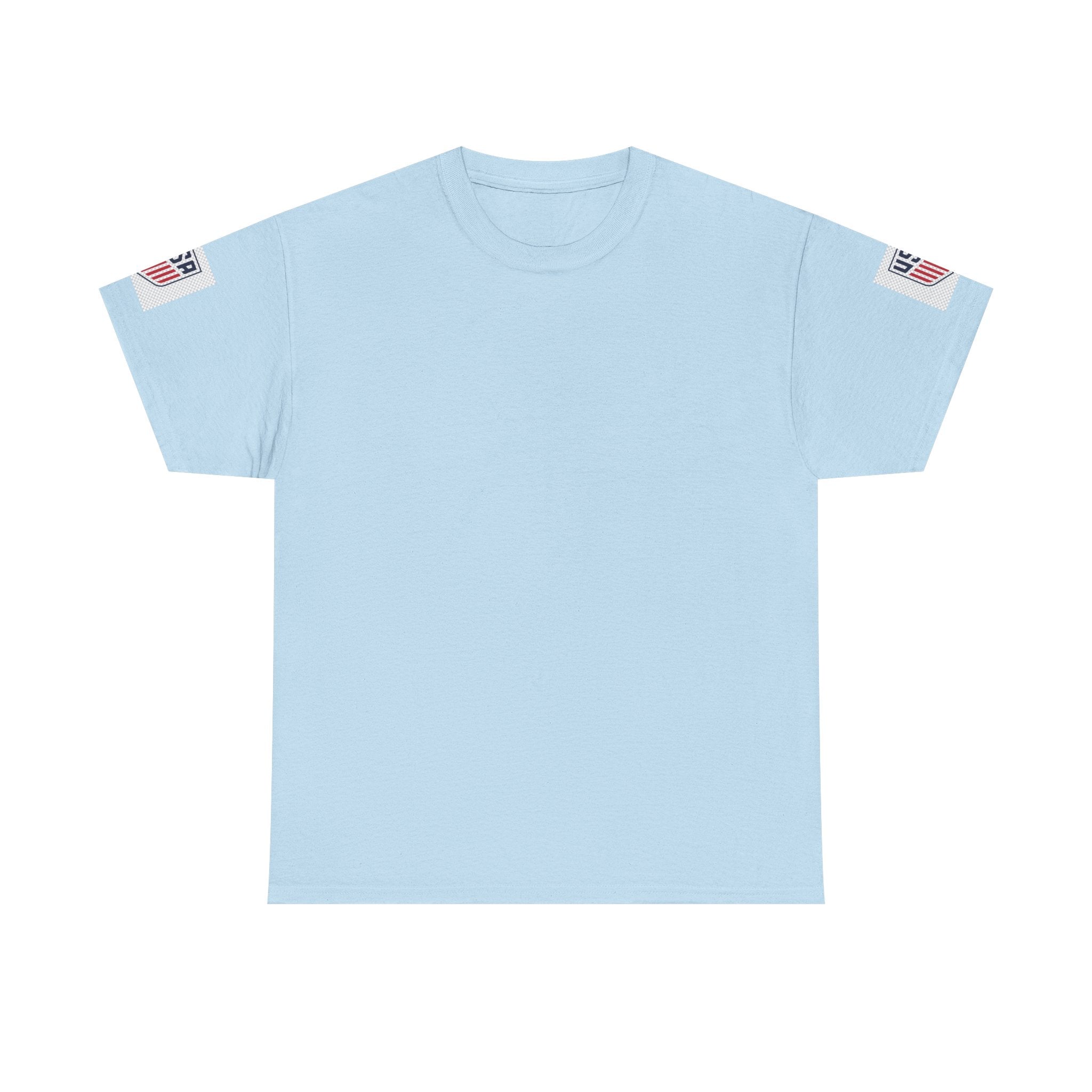 American Flag Sleeve T-Shirt — Patriotic White Cotton Tee