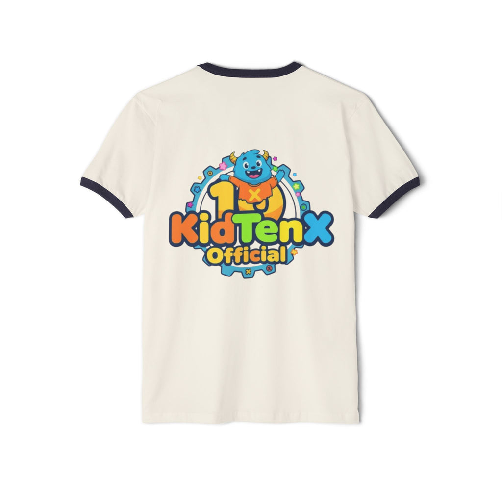 Ringer T-Shirt — KidTenX Official Colorful Logo Tee (Art Lover Boutique)