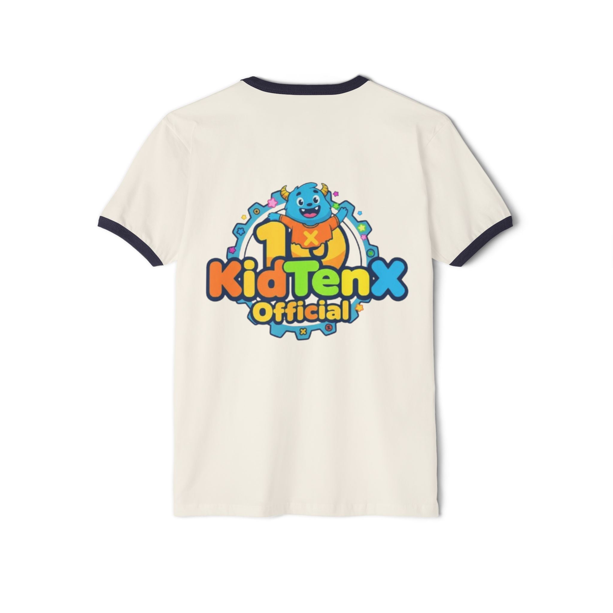Ringer T-Shirt — KidTenX Official Colorful Logo Tee (Art Lover Boutique)