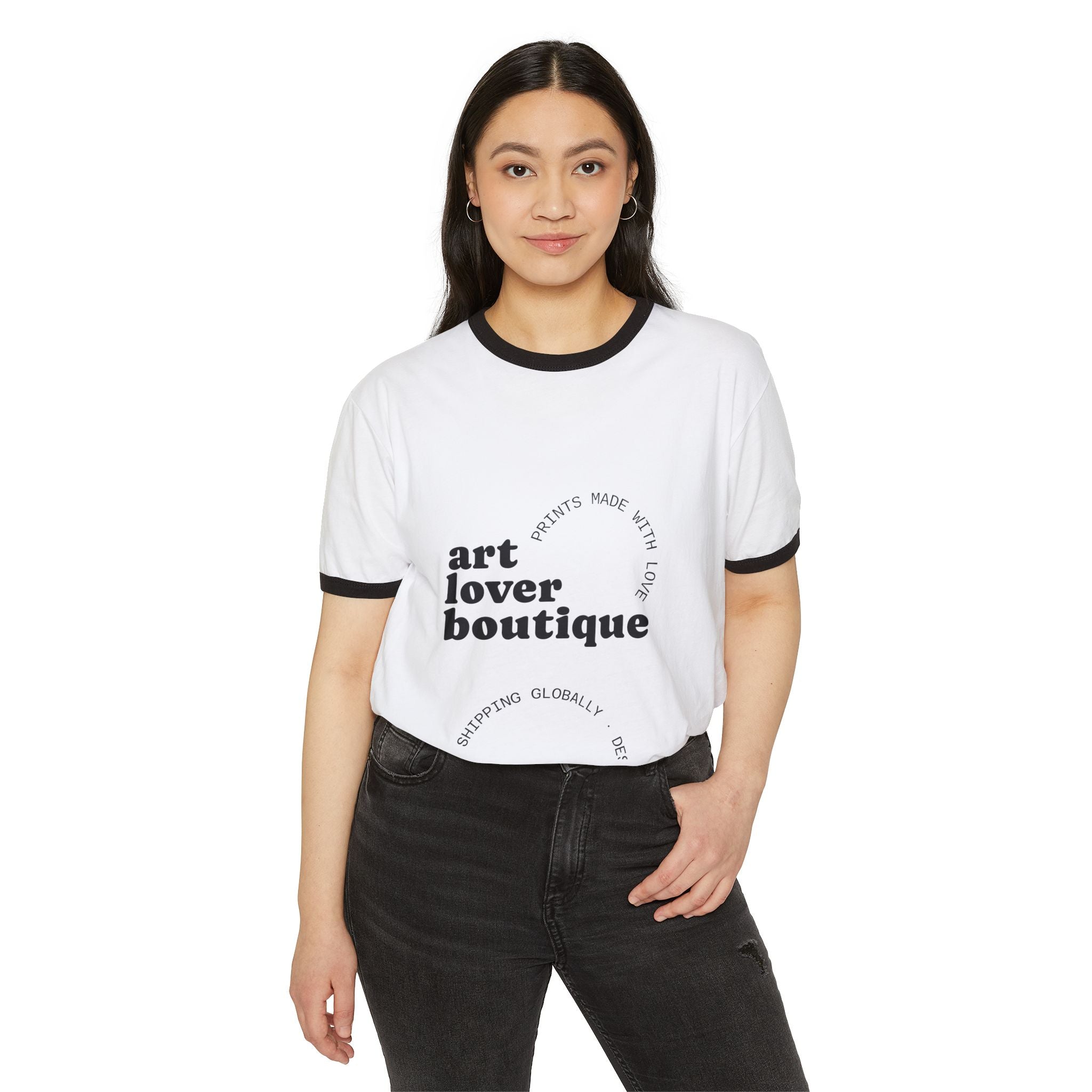 Ringer T-Shirt — KidTenX Official Colorful Logo Tee (Art Lover Boutique)