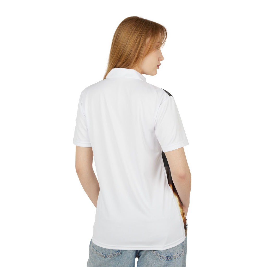 Tactical Graphic Polo Shirt — Armed Officer Print