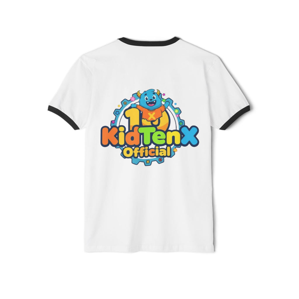Ringer T-Shirt — KidTenX Official Colorful Logo Tee (Art Lover Boutique)