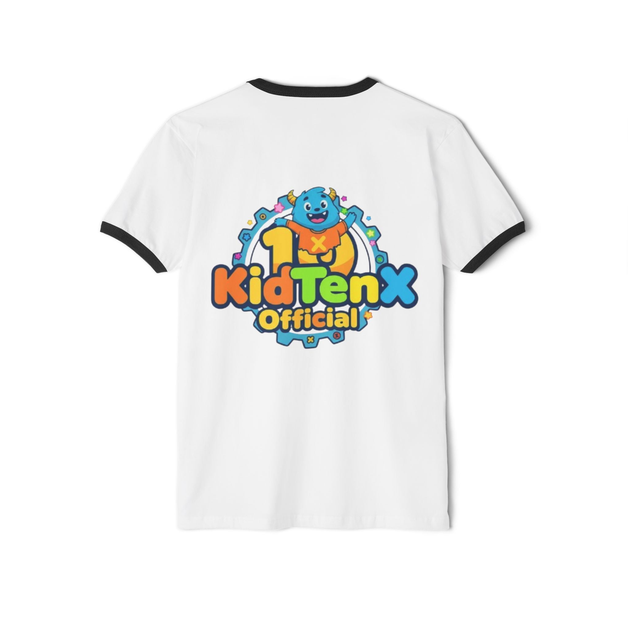 Ringer T-Shirt — KidTenX Official Colorful Logo Tee (Art Lover Boutique)